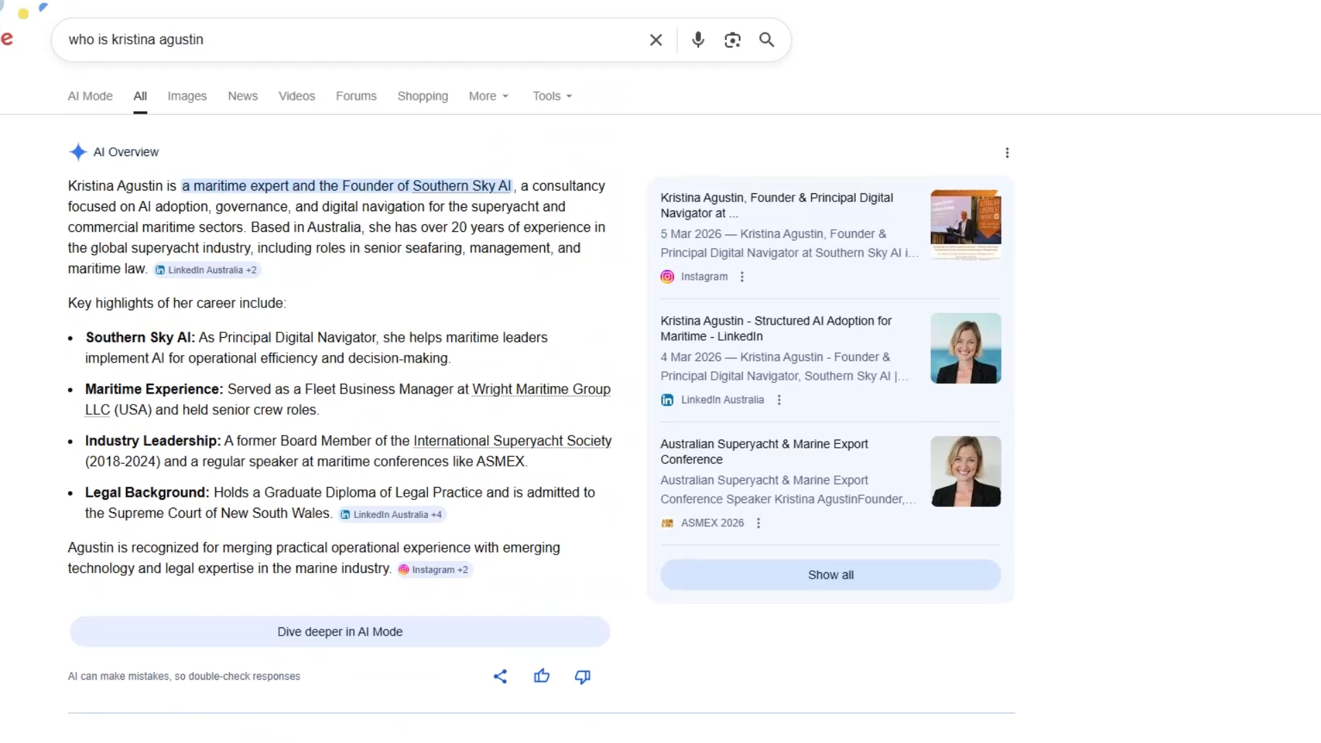 Outranked by My Own Name: An AEO Origin Story - Southern Sky AI Perspective